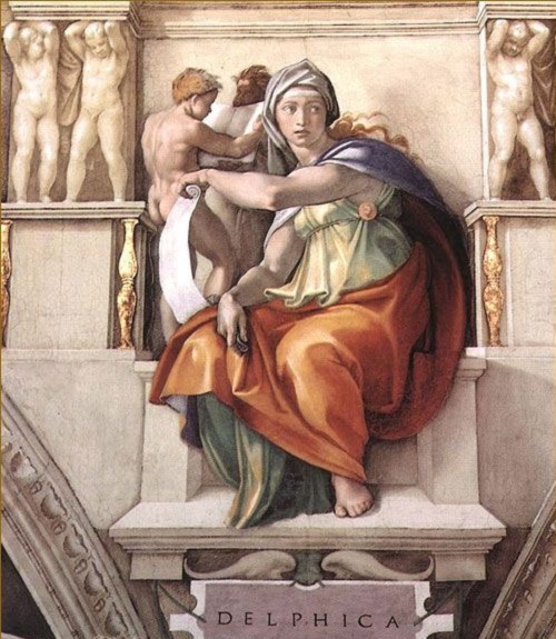 Делфийската сибила. Фреска. Детайл. 1508–1512 г. Рим, Сикстинската капела. 16_delfiiska_sibila.jpg