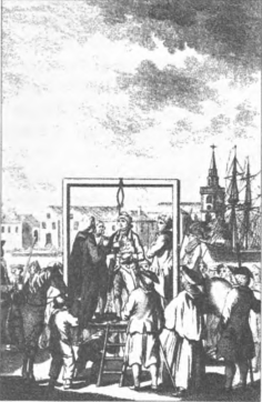 Обесването на капитан Кид. Обесването на капитан Кид.