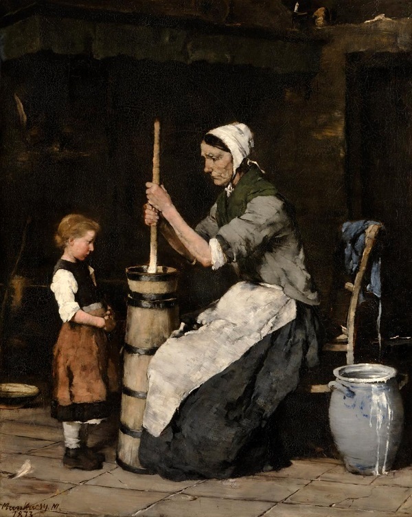 Жена, биеща масло 1873 г. Масл. бои, платно, 120,5 x 105 см. Унгарска национална галерия. 15_maslo.jpg