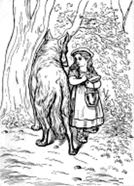 Илюстрация: Д. Мънро Червената Шапчица