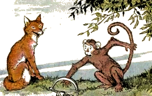 Илюстрация: Майло Уинтър Лисица, видра и маймуна