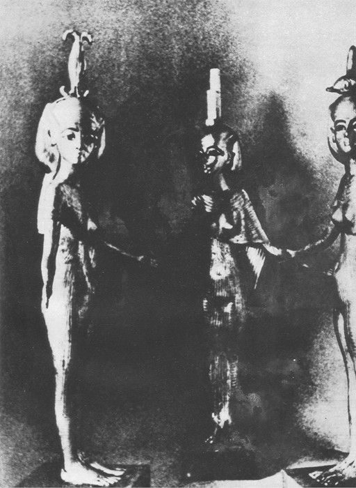 51. Три от четирите златни фигурки на богини-закрилници, които заобикаляли сандъчето със сърцето и органите на Тутанкамон figurki_na_bogini_zakrilnitsi.jpg