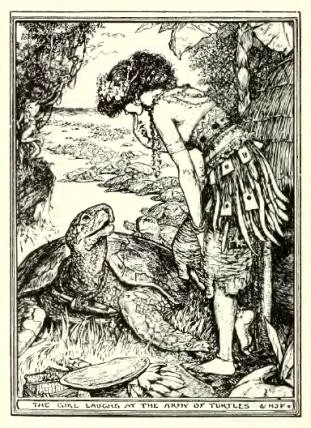 Илюстрация: Хенри Джъстис Форд (Henry Justice Ford, 1904) Костенурката и неговата булка